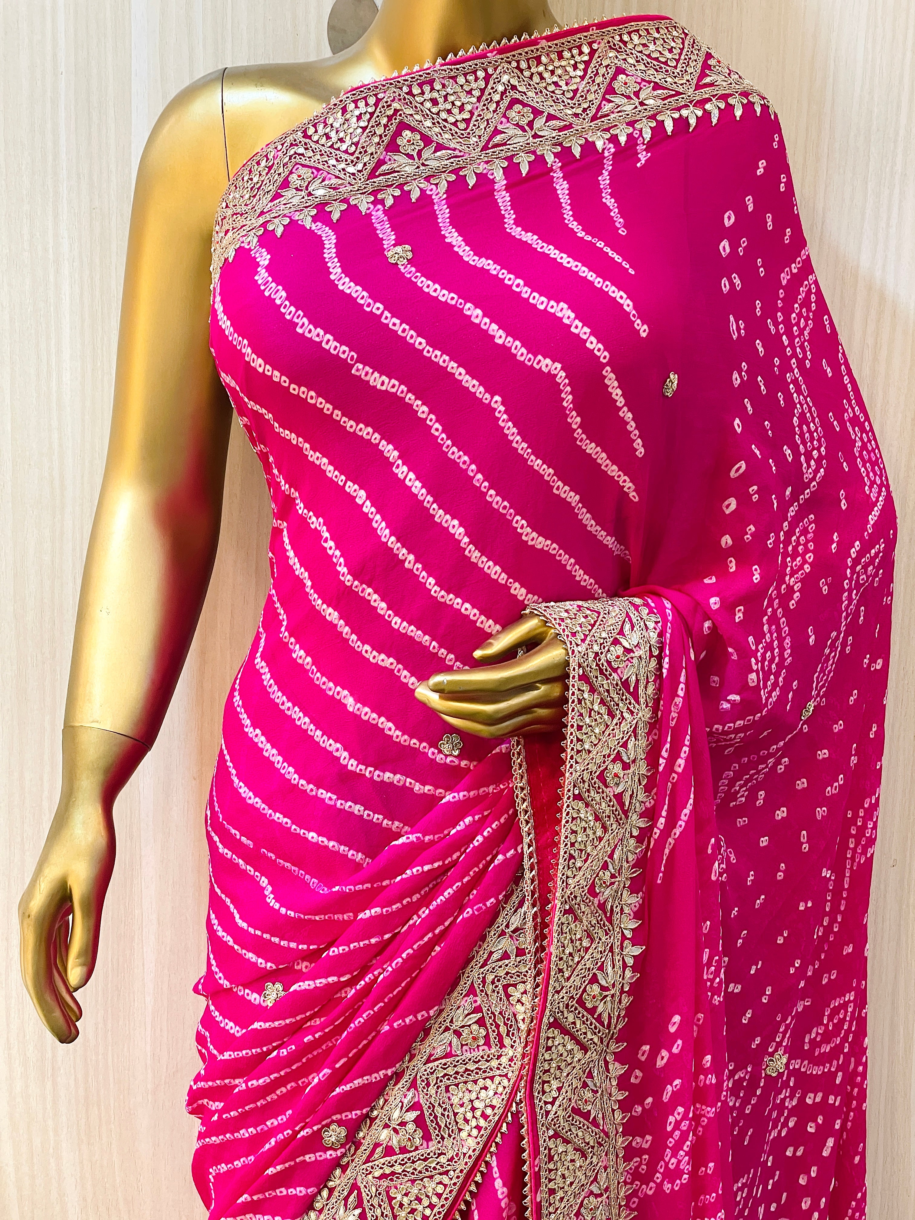 Karishma Bandhani Saree