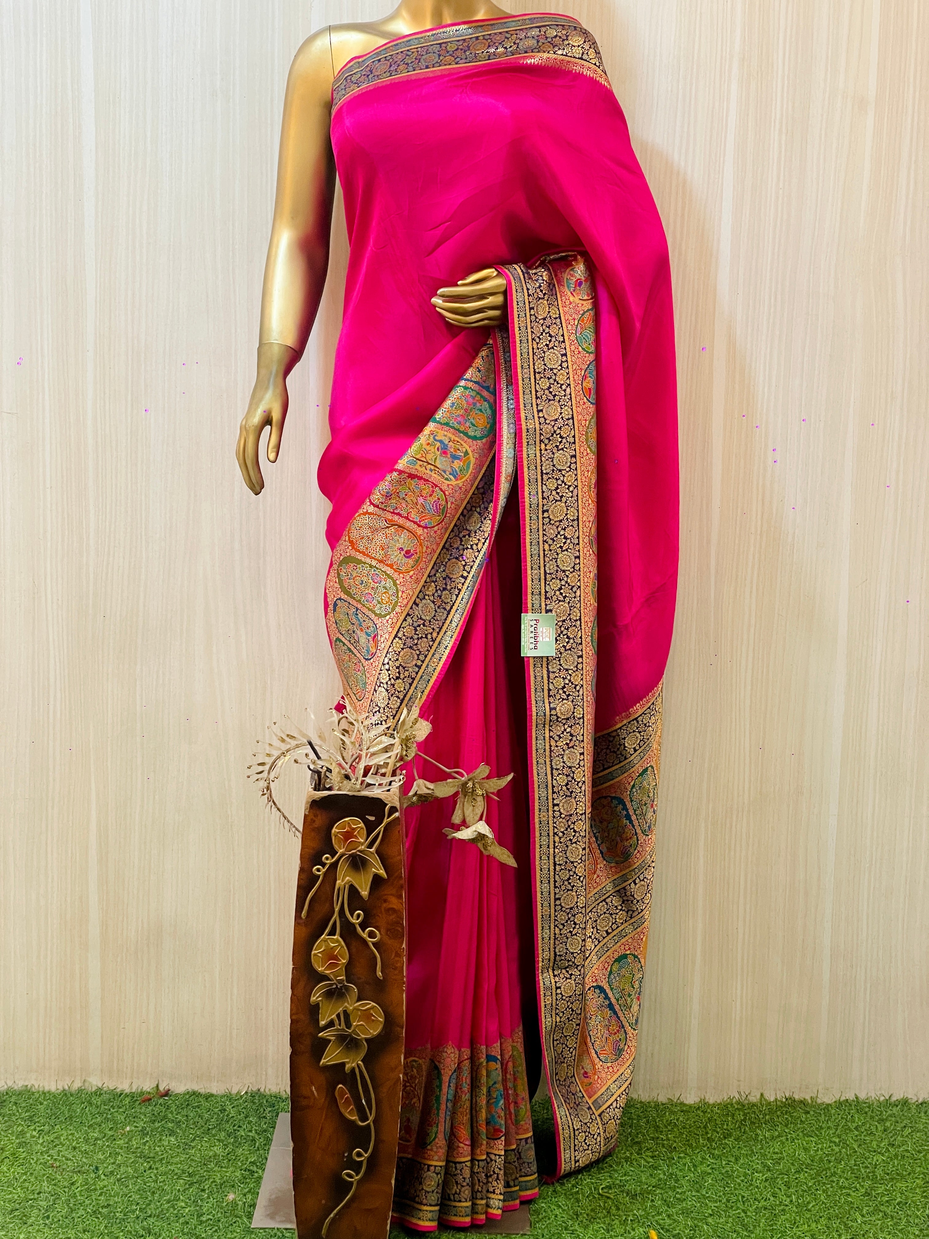 Parul Pure Koral Silk Saree
