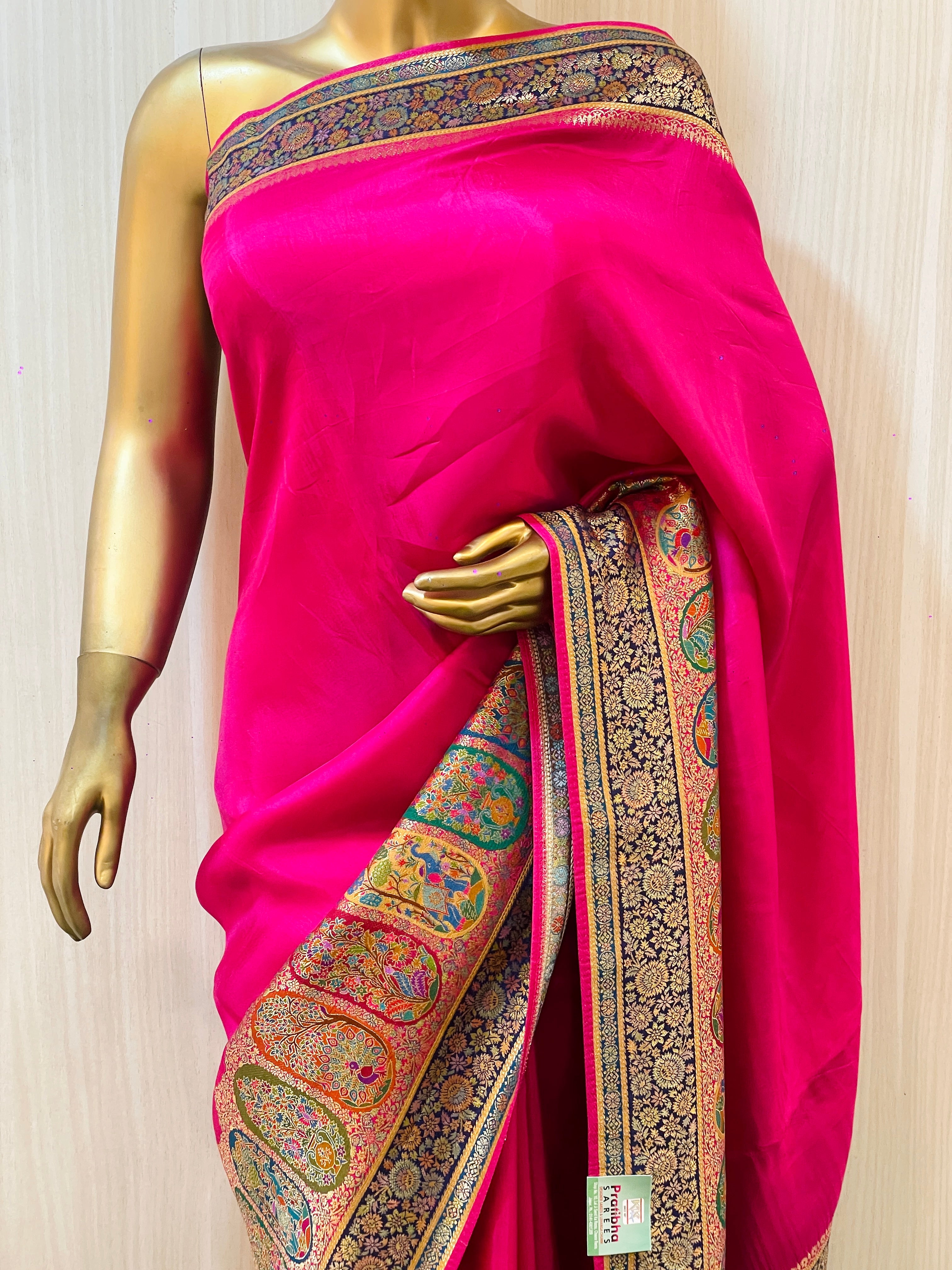 Parul Pure Koral Silk Saree