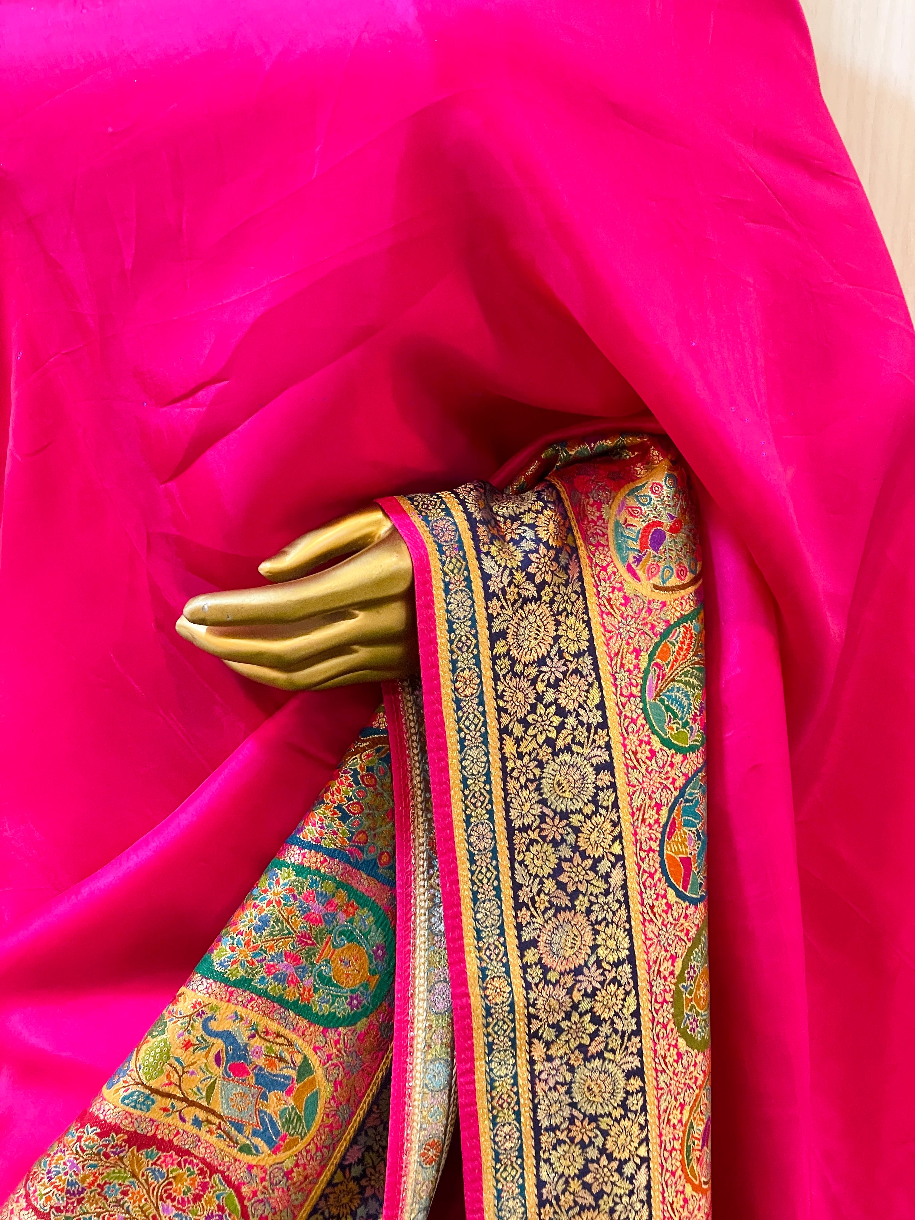 Parul Pure Koral Silk Saree