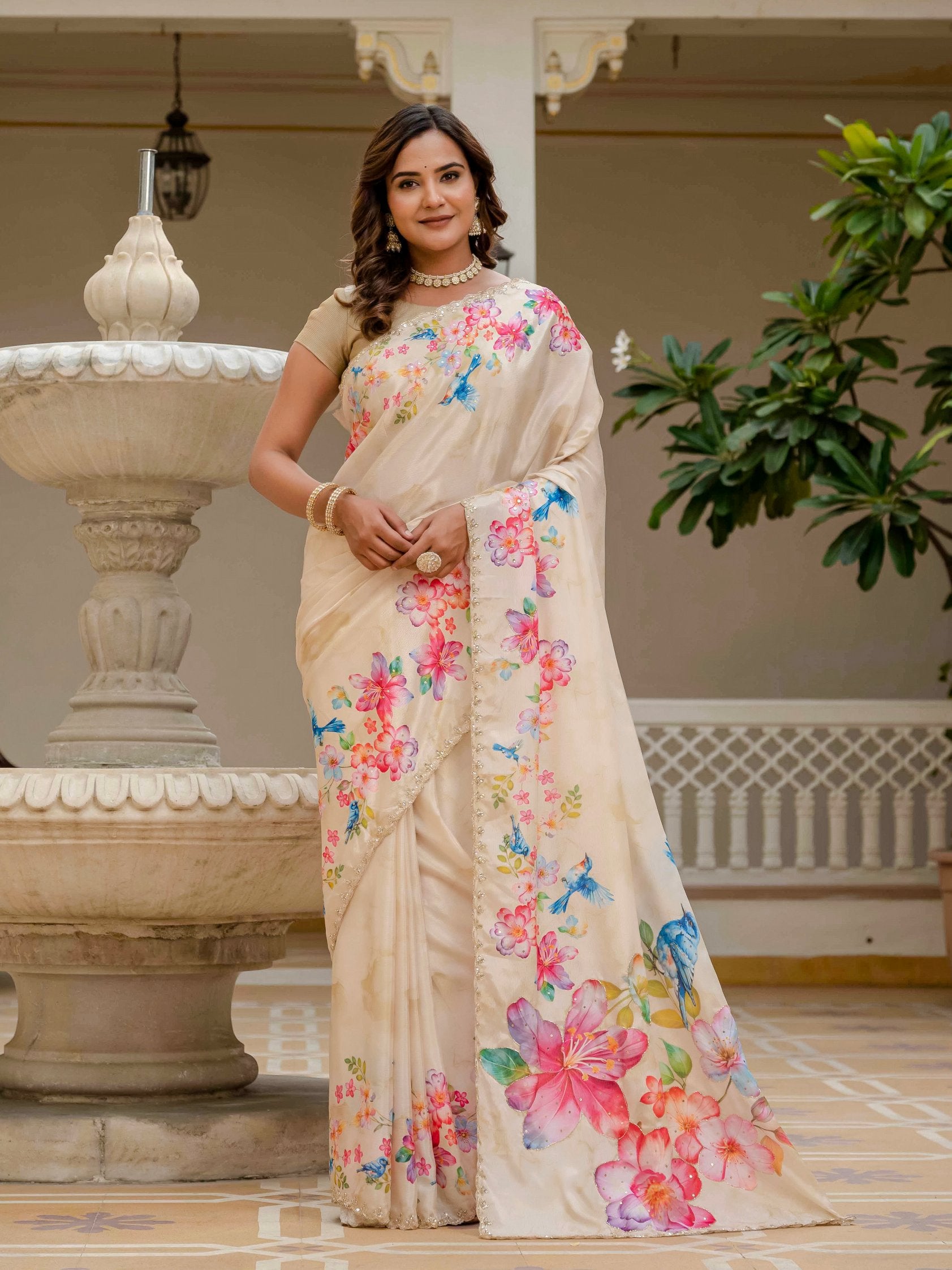 Vedanshi Crepe Saree