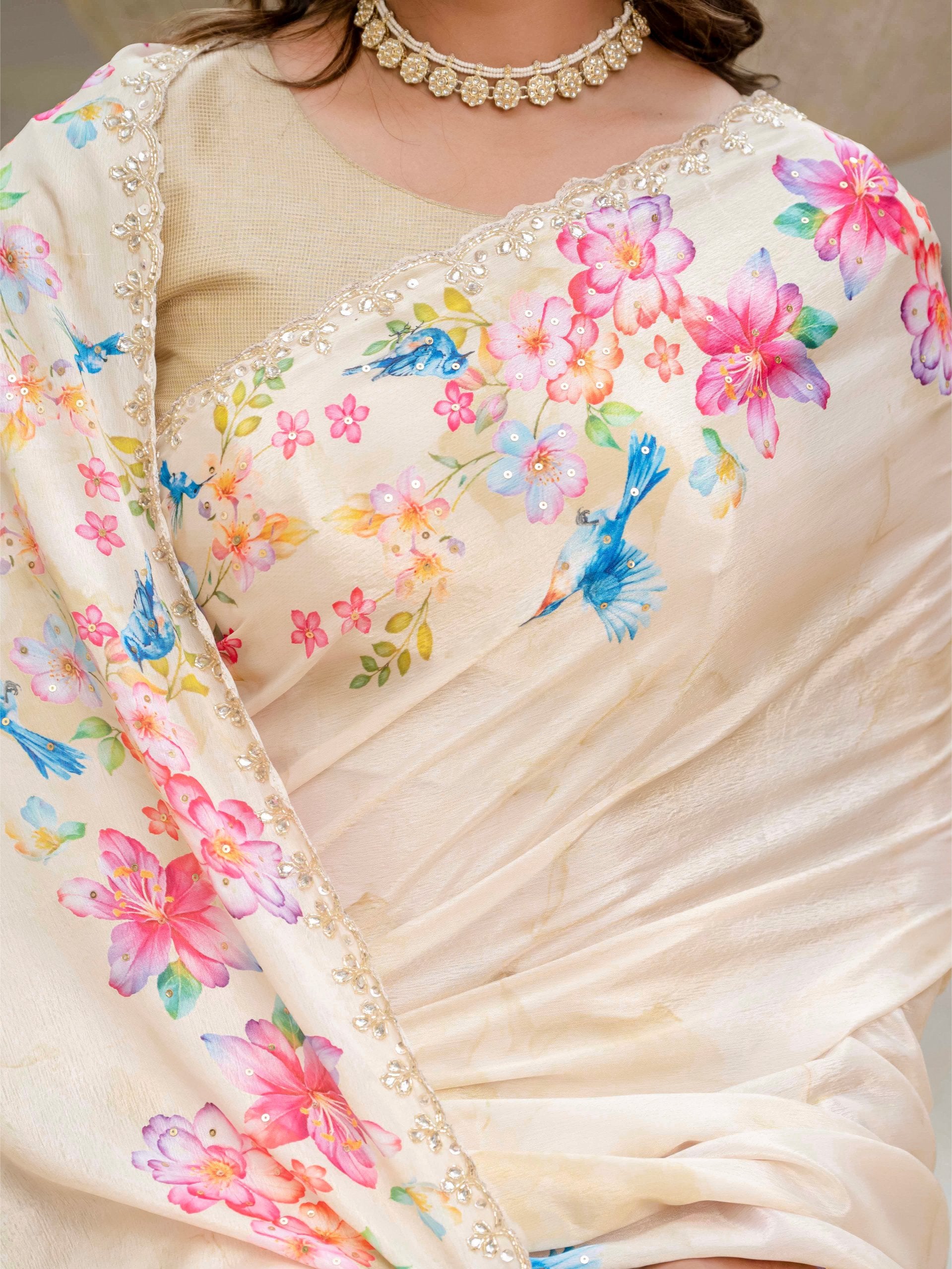 Vedanshi Crepe Saree