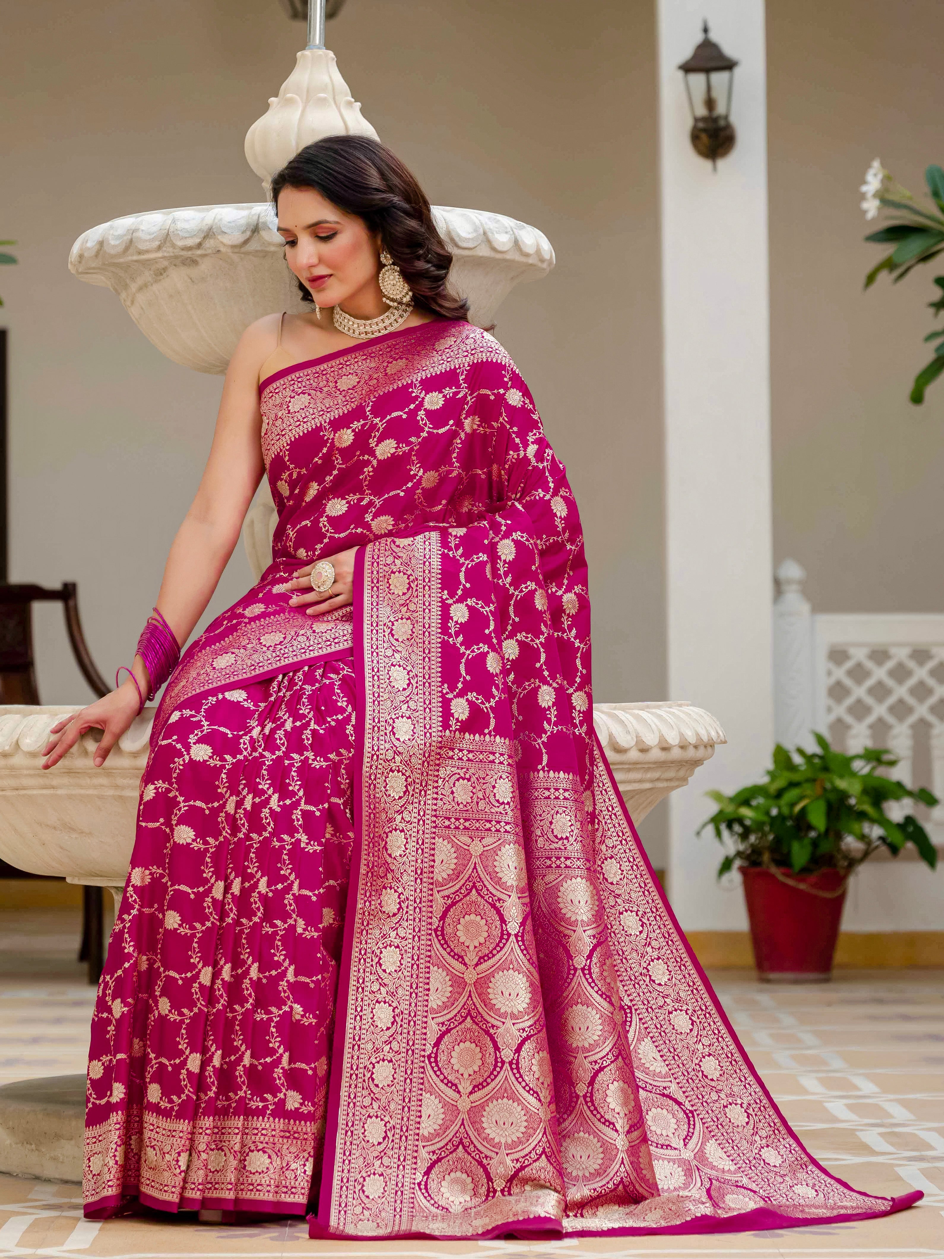 Eshanvi Pure Katan Banarasi Silk Saree