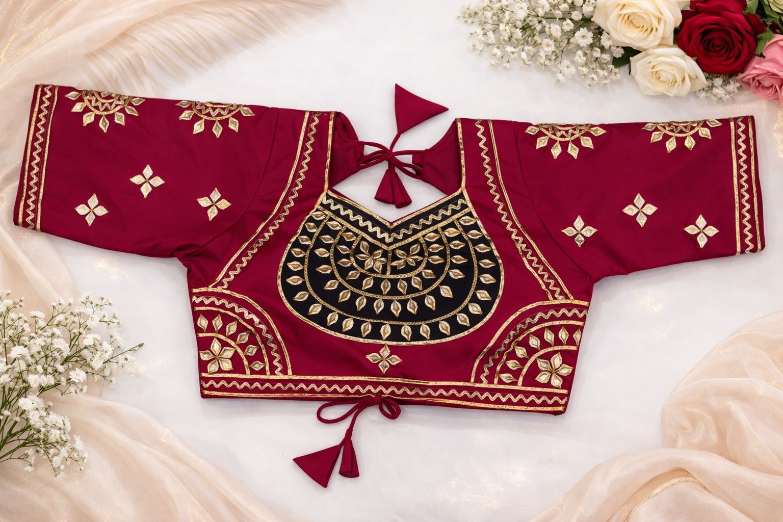 Mrinalini Rani Black Aangi Blouse