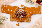 Kashvi Mustard Maroon Aangi Blouse