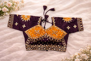 Mahira Wine Mustard Aangi Blouse