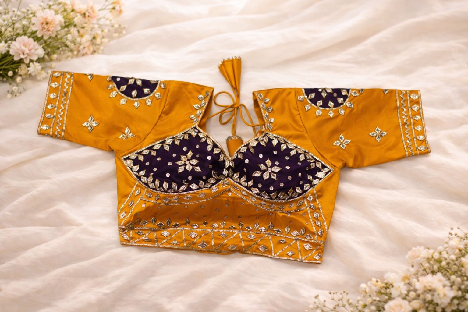 Prisha Mustard Purple Aangi Blouse