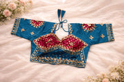 Ruhani Teal Rani Aangi Blouse