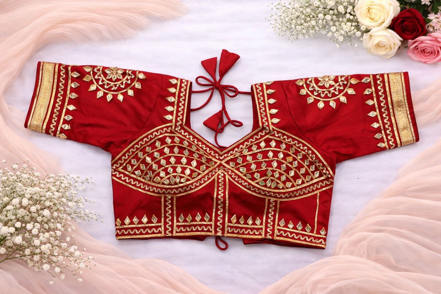 Anvika Golden Red Aangi Blouse