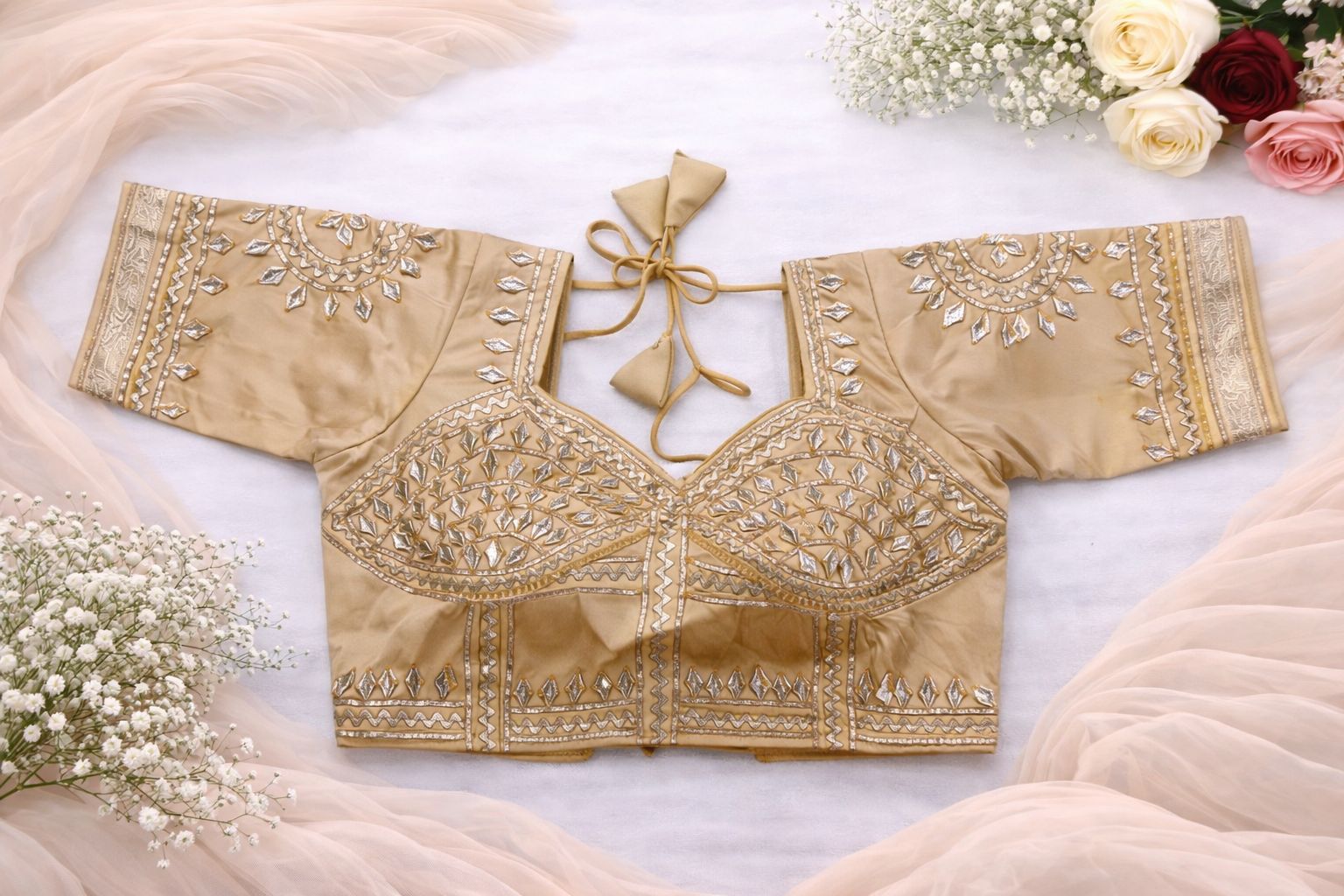 Ishita Champagne Gold Aangi Blouse