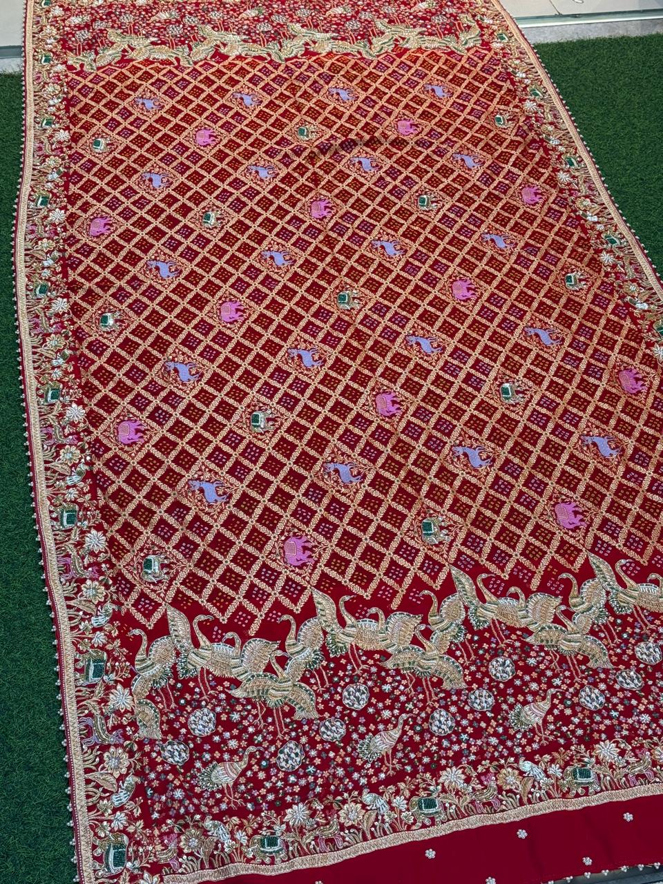 Animal Motifs Bandhani Print Dupatta