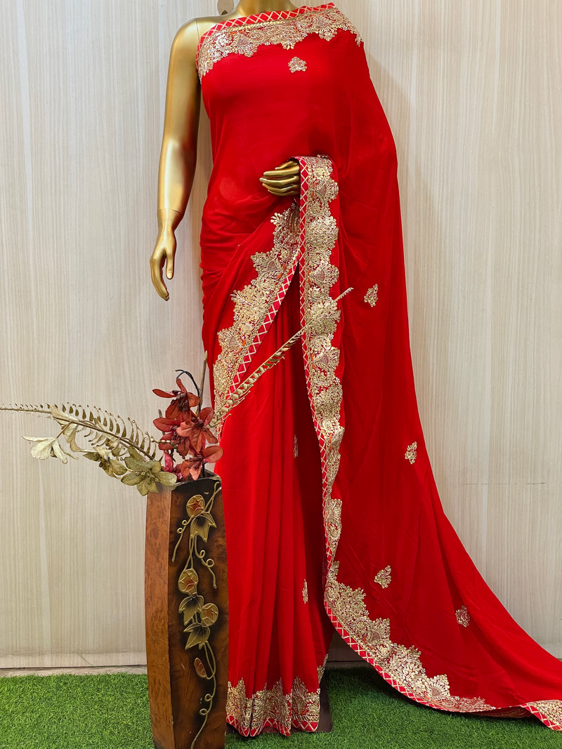 Mashwa Italian Crepe Saree