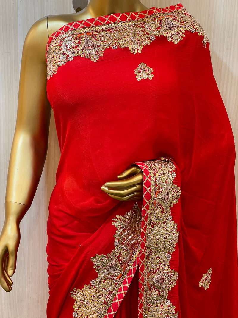 Mashwa Italian Crepe Saree