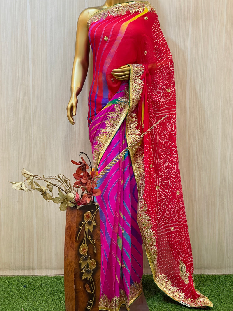Gorgeous Silk Satin Crepe Saree | Latest Kurti Designs