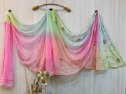 Pankhuri MultiShade Chiffon Saree