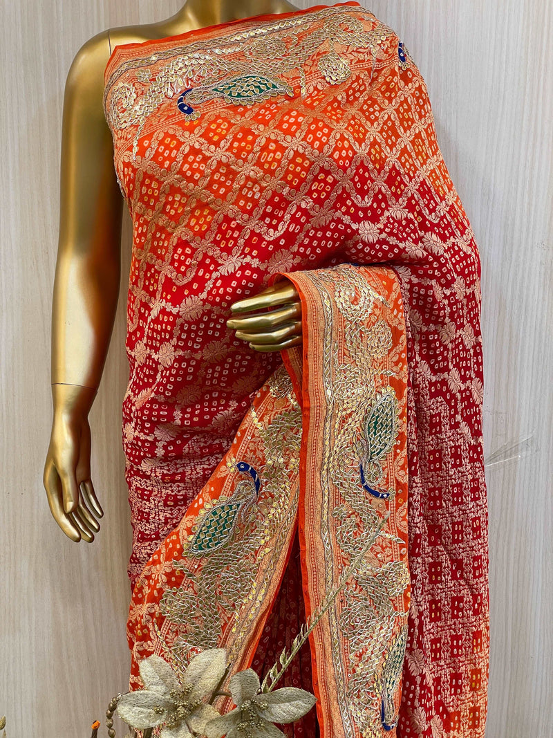 Freya Bandhani Saree