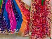 Aish Nauranga Bandhani Saree