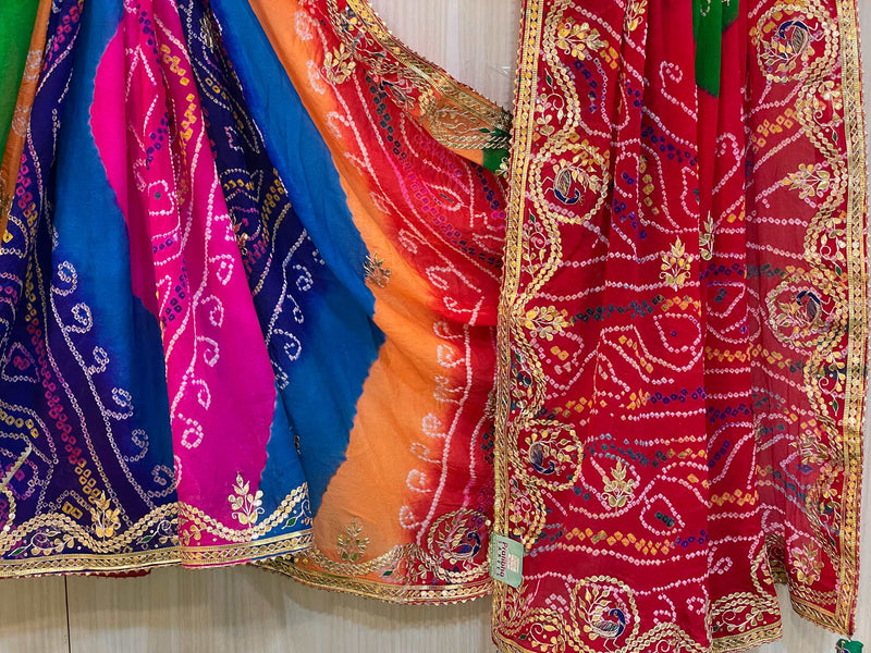 Aish Nauranga Bandhani Saree