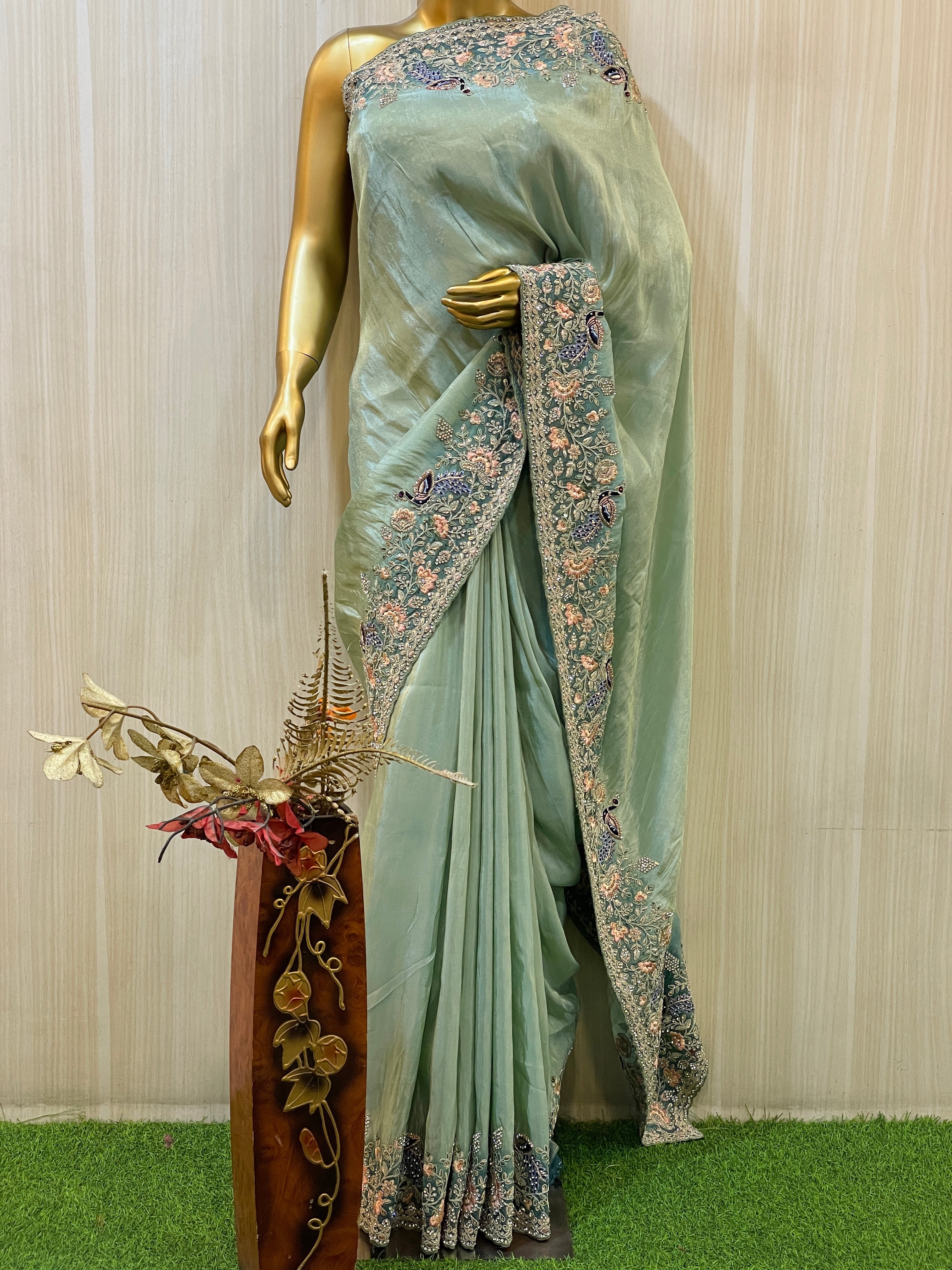 Krisha Blue Silk Saree