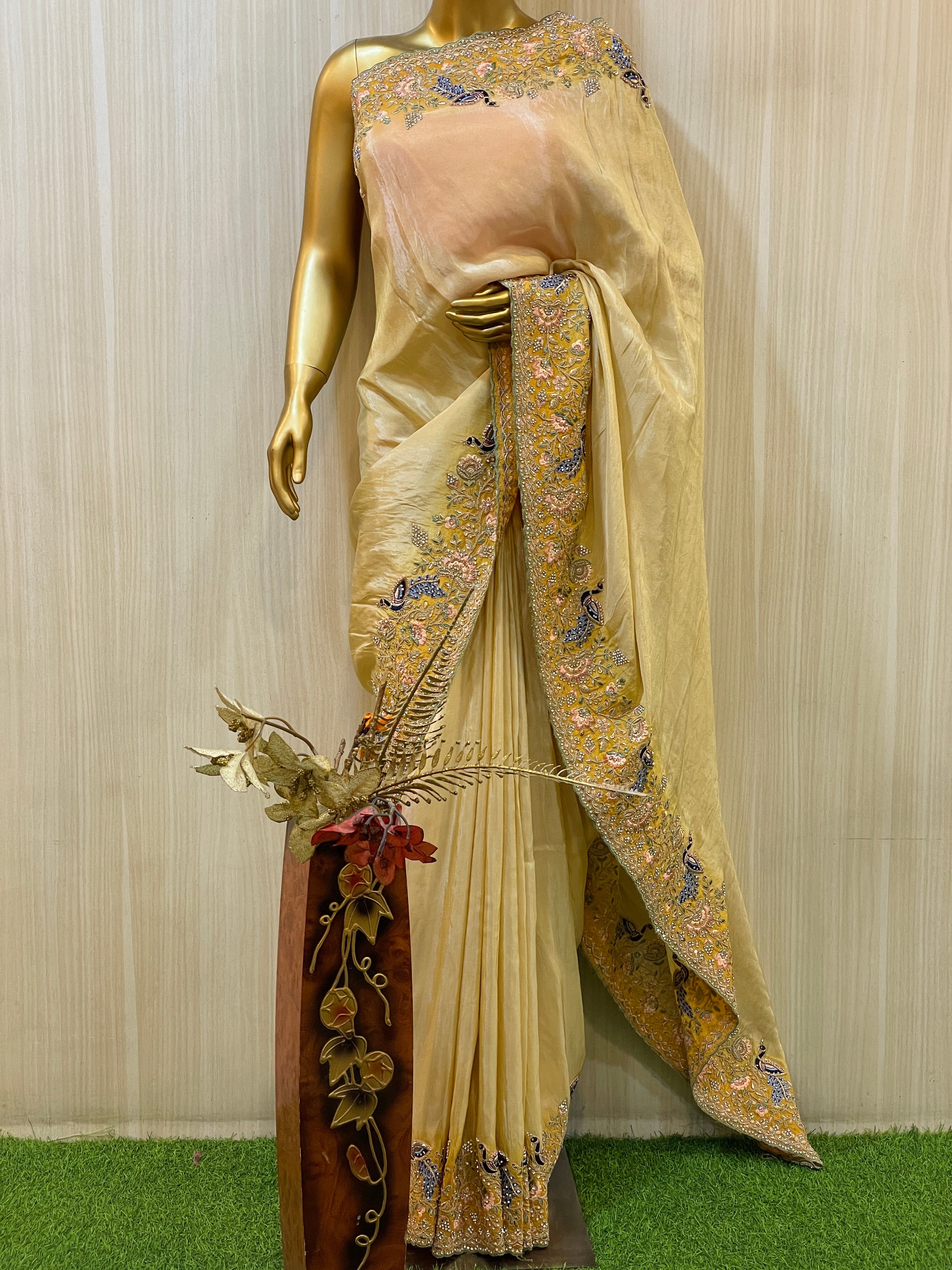 Krisha Yellow Silk Saree