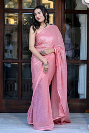 Arnissa Pink Sequence Saree