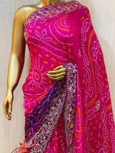 Nimisha Bandhani Saree
