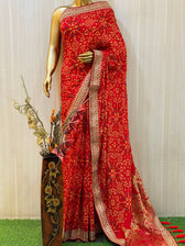 Meenu Red Saree