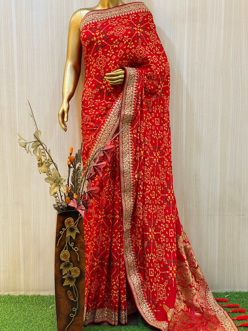 Meenu Red Saree