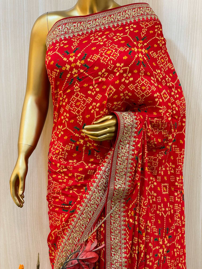 Meenu Red Saree