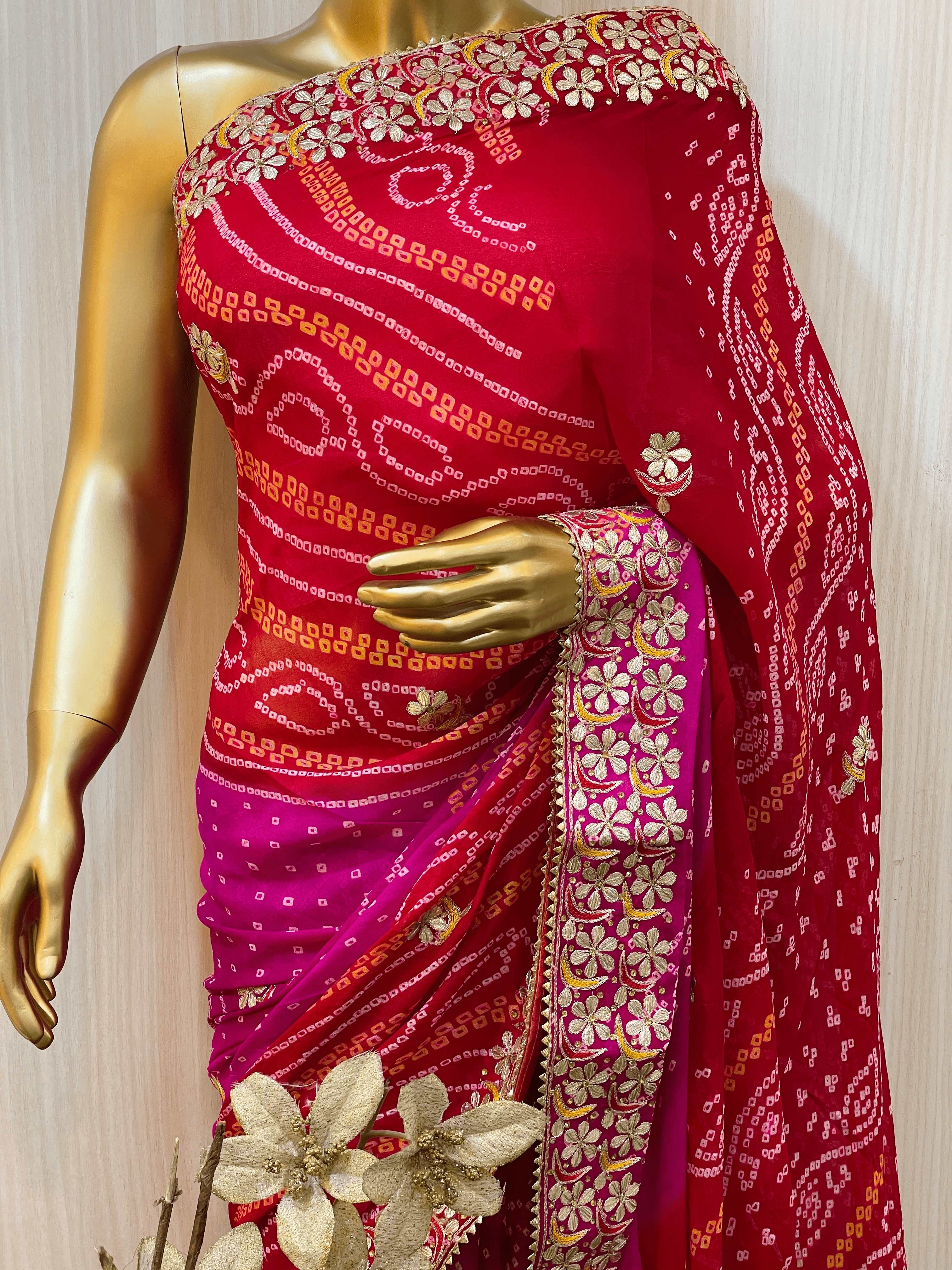 Vaishvi Bandhani Saree