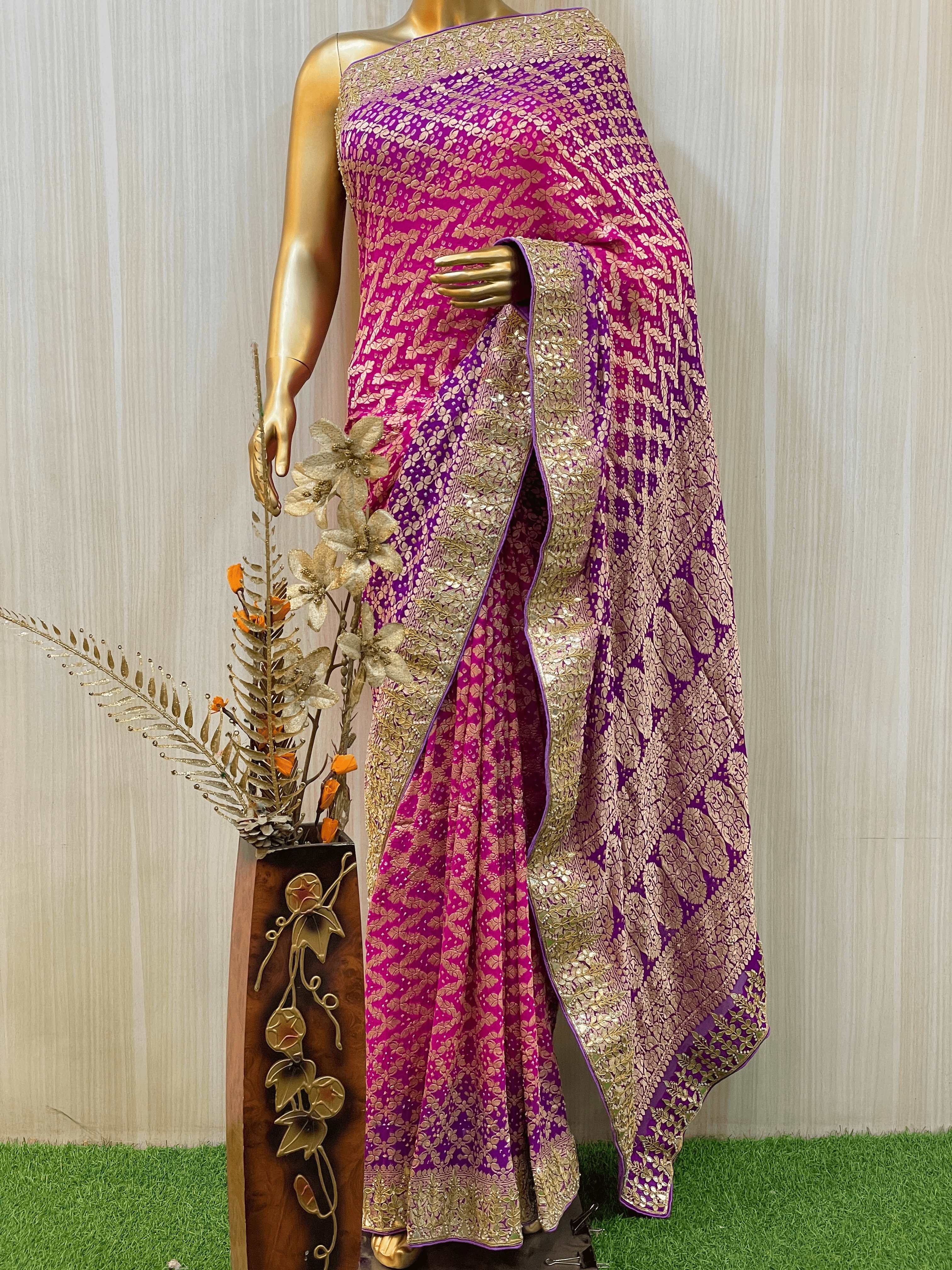 Varya Bandhani Saree