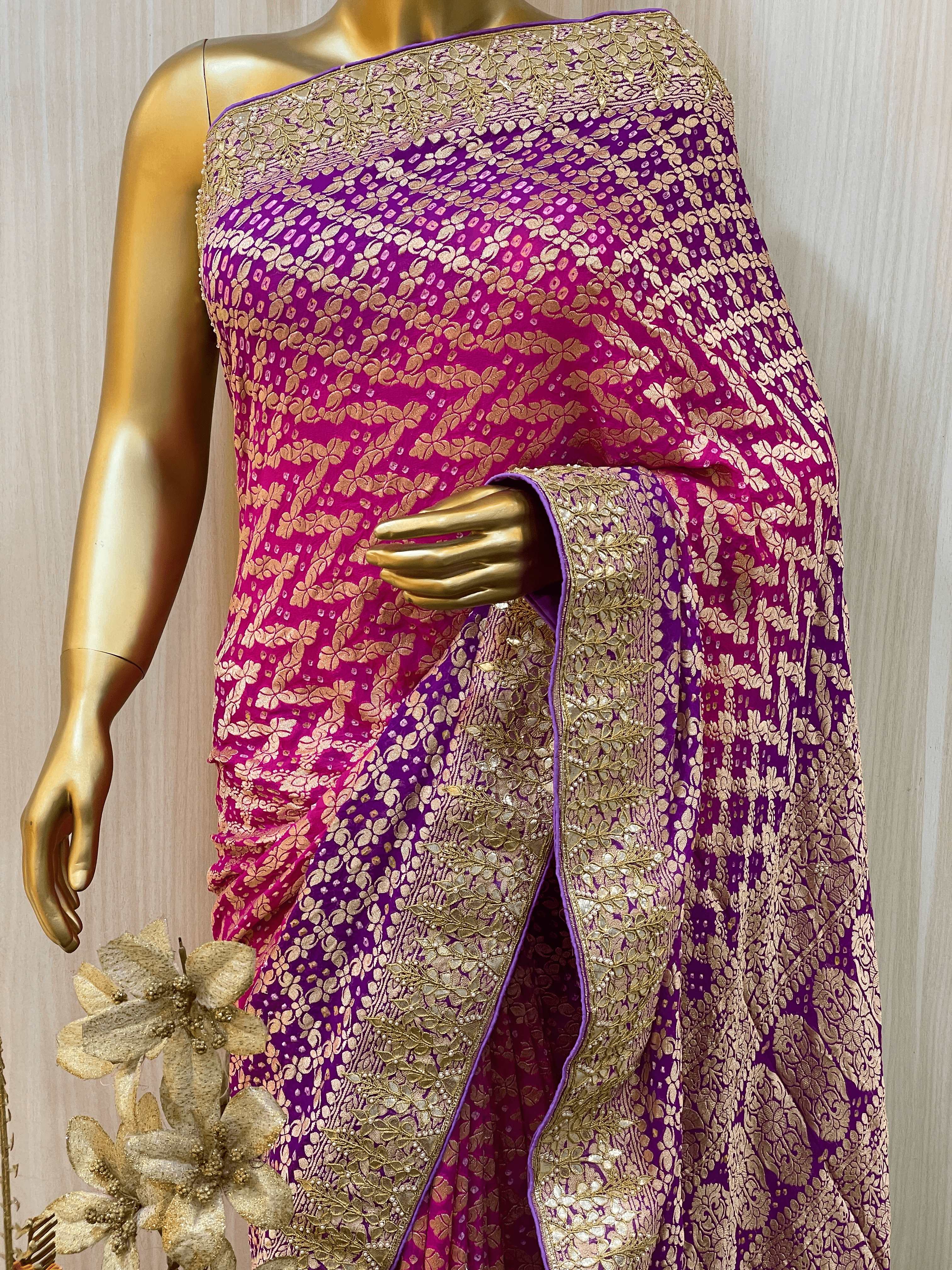 Varya Bandhani Saree