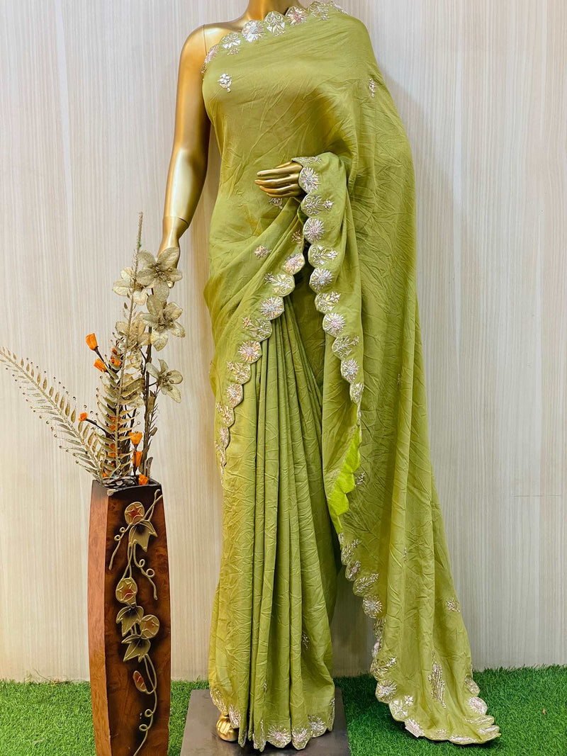 Kashvi Green Silk Saree