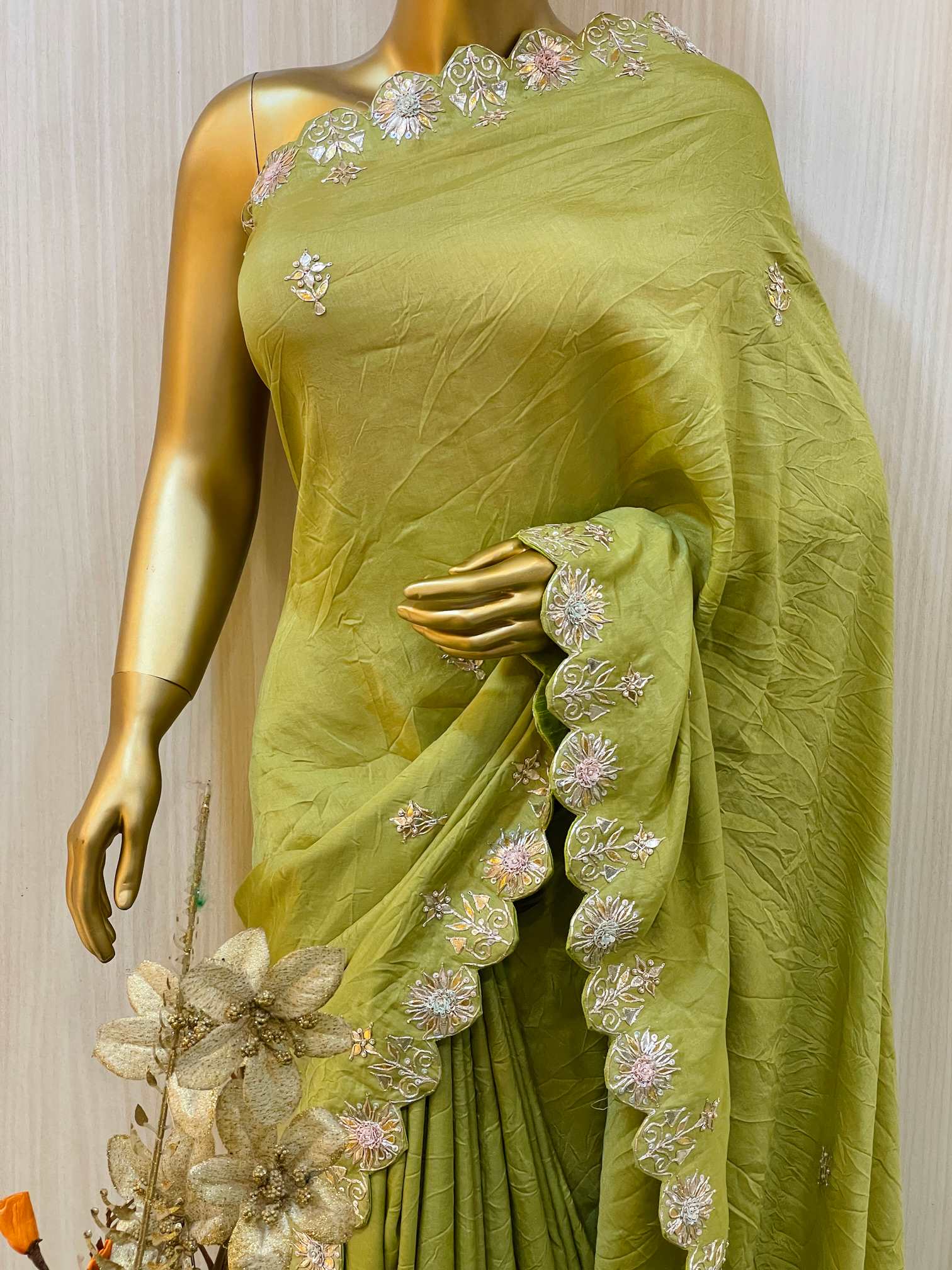 Kashvi Green Silk Saree
