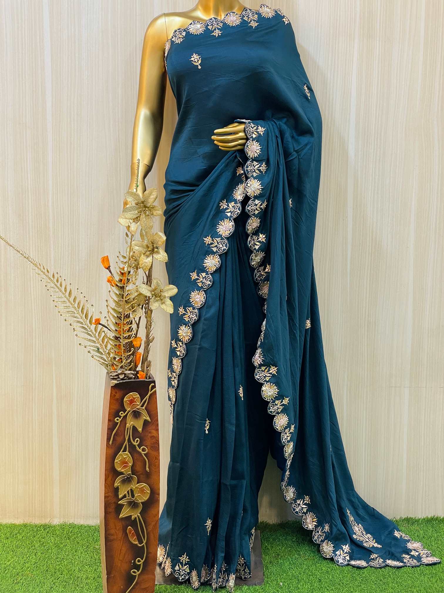 Kashvi Blue Silk Saree