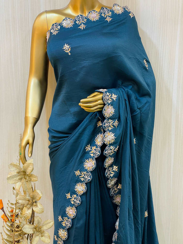 Kashvi Blue Silk Saree