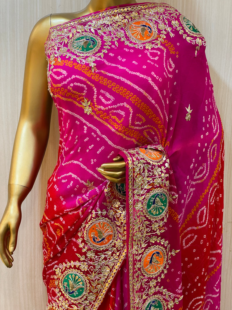 Sina Bandhani Saree