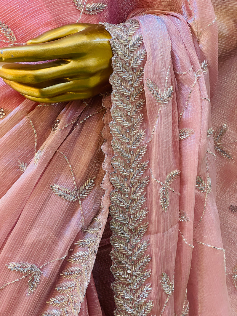 Namisha Pink Chiffon Saree