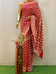 Ninu Khadi Georgette Bandhani Saree