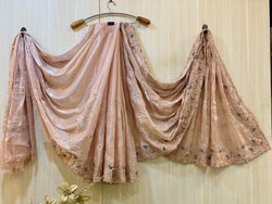 Kajol Cream Organza Saree