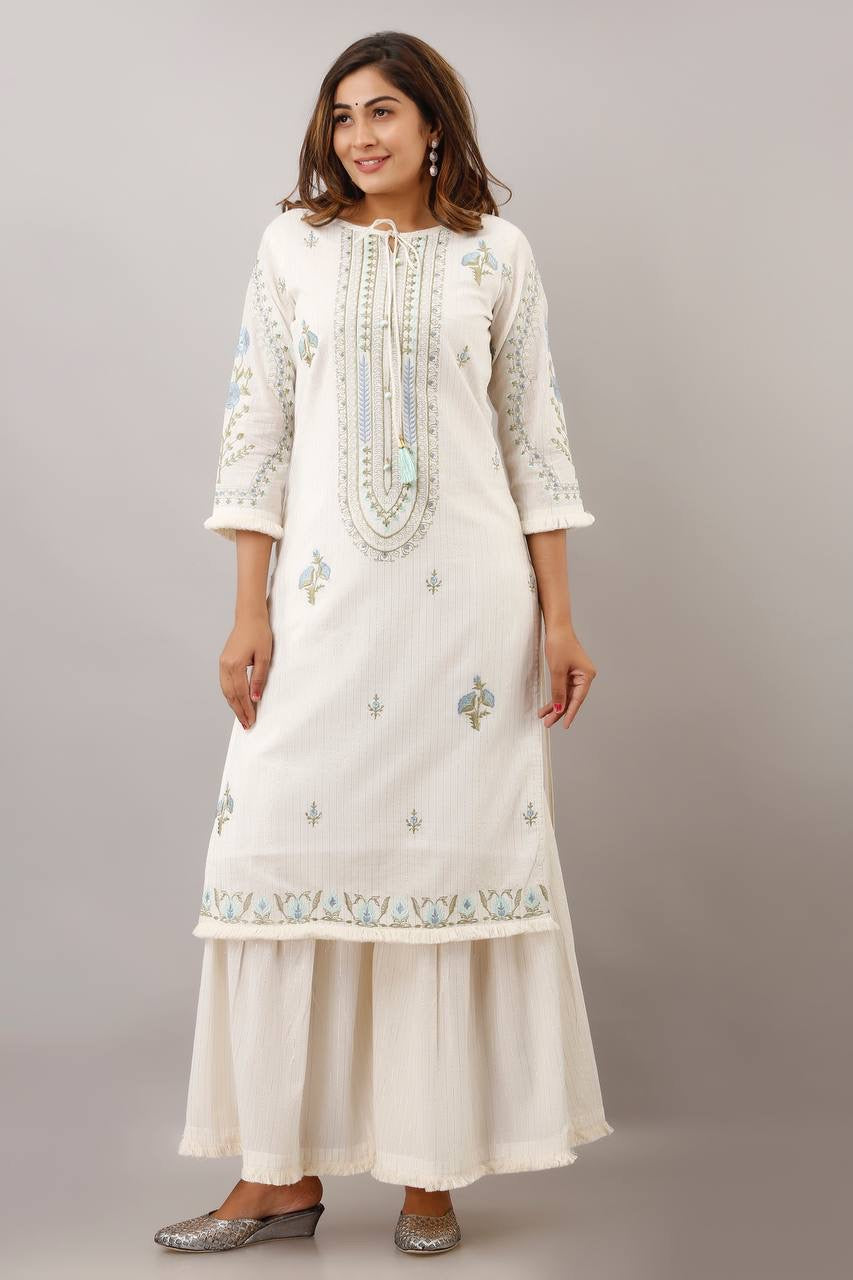 Wonderful White Kurta Set