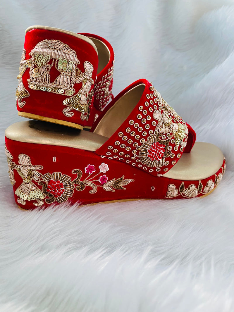 Dulhan sandal on sale red