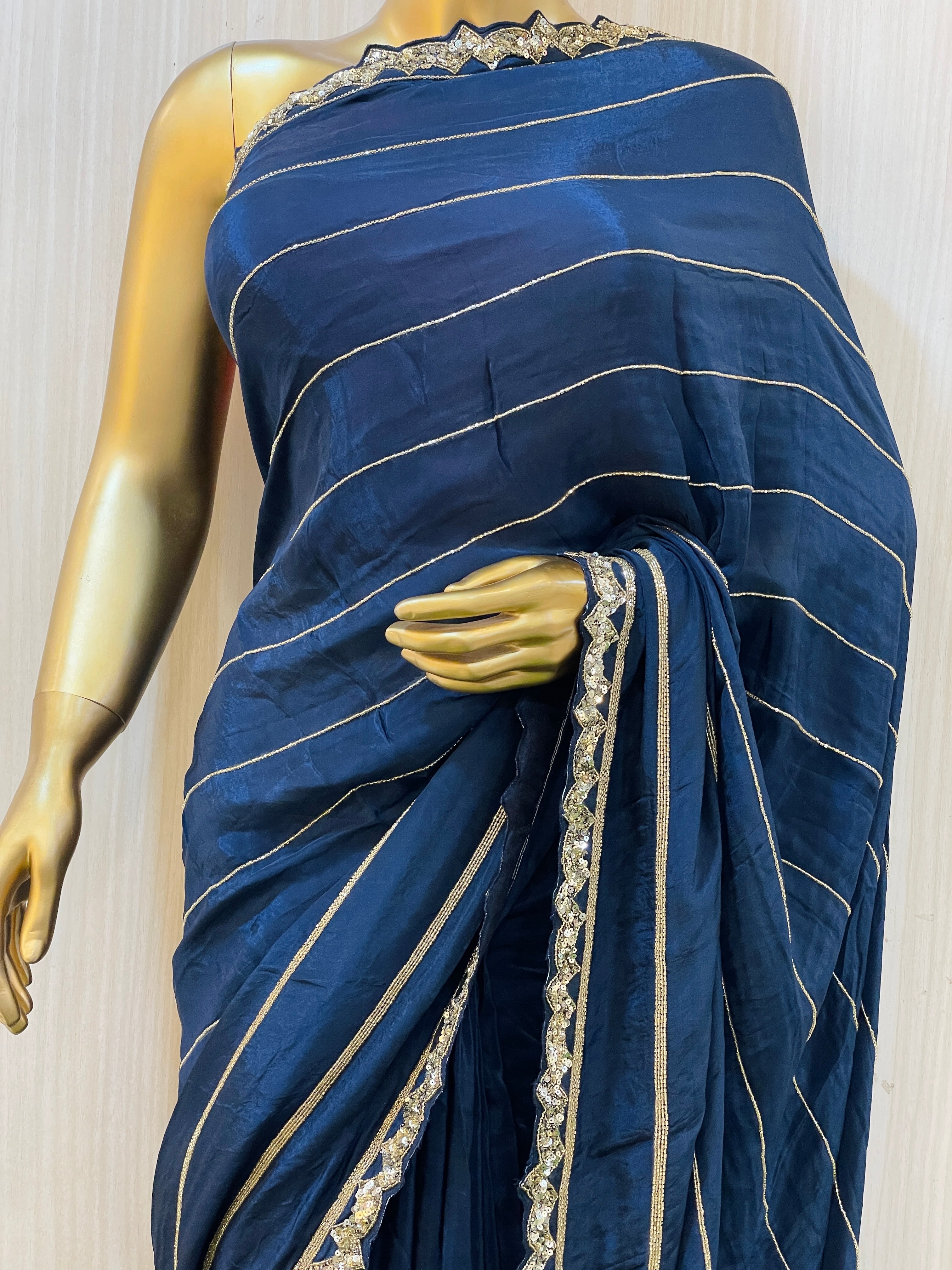Disha Blue Silk Saree