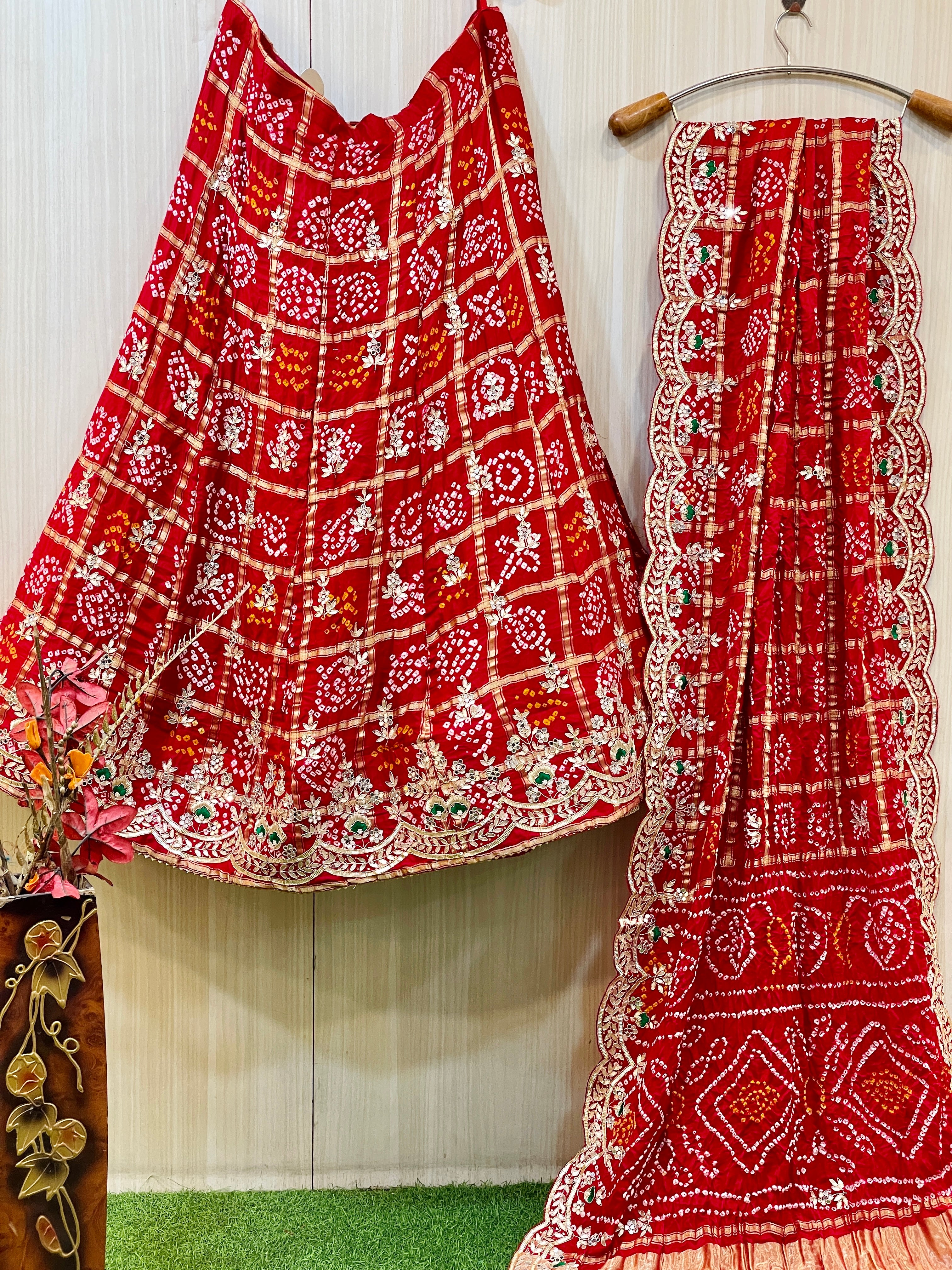 Jodha Bandhani Lehenga