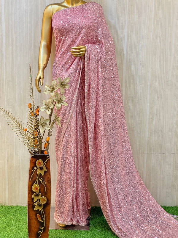 Bhawna Pink Sequence Saree