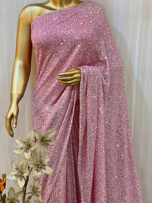 Bhawna Pink Sequence Saree
