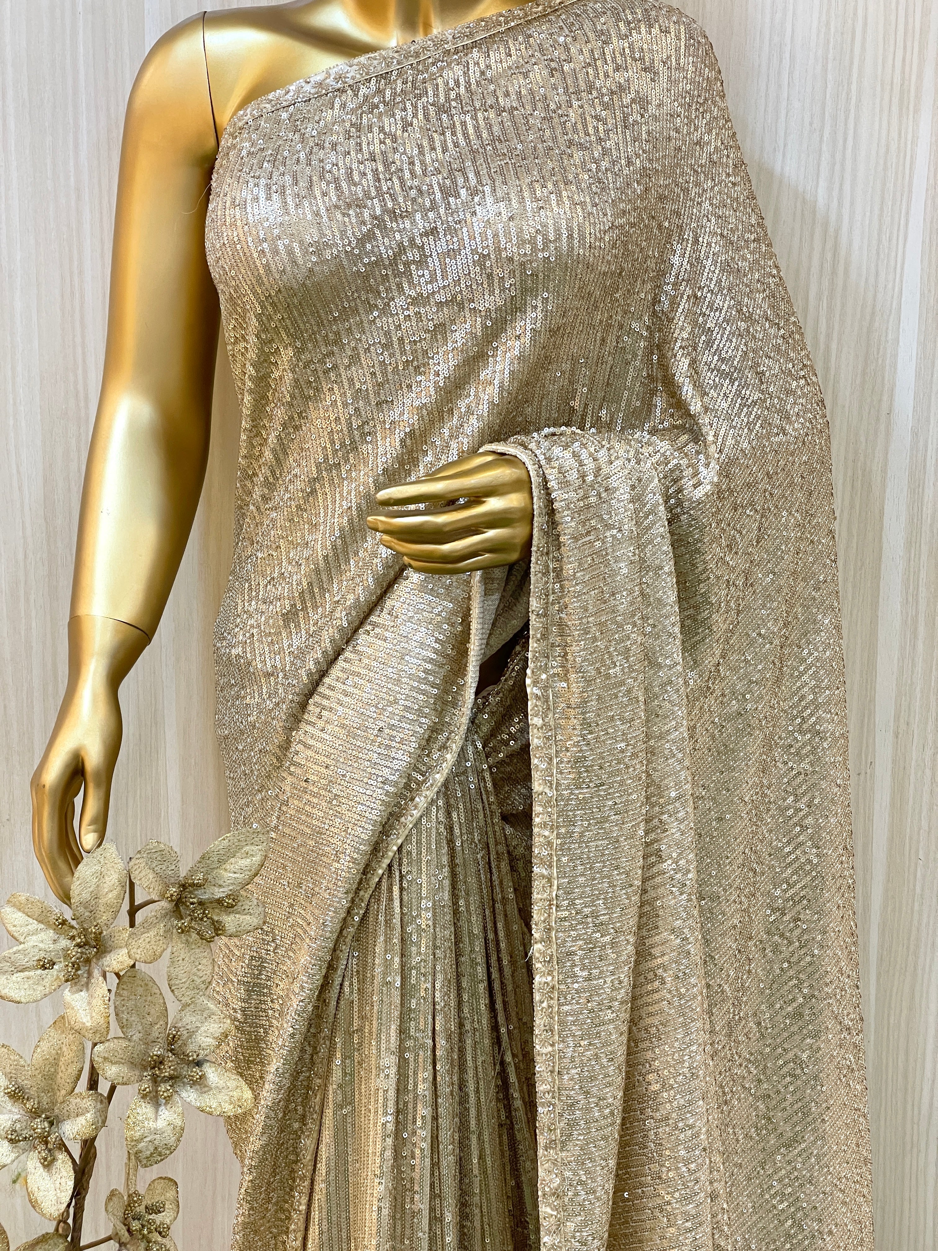 Bhawna Golden Sequence Saree