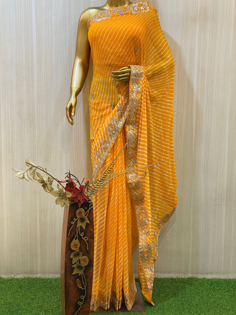 Buy Orange Sarees for Women by SATRANI Online | Ajio.com