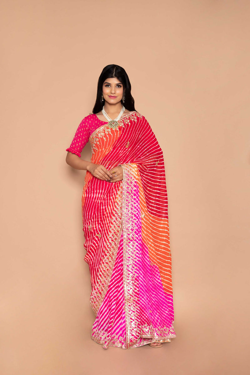 Zyvana Lehriya Saree